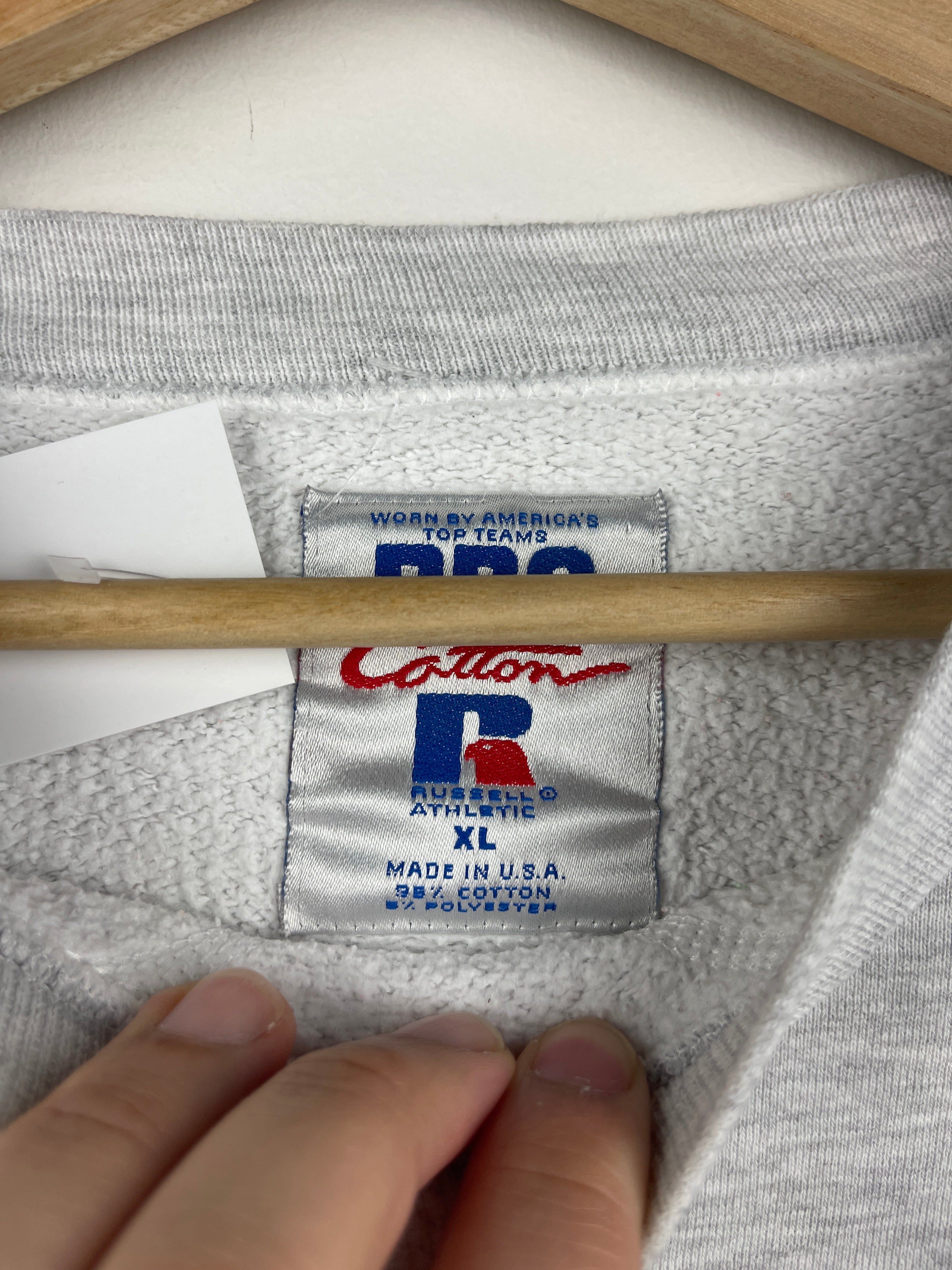 Vintage 90s Russell Athletic Saint Francis College Grey Crewneck