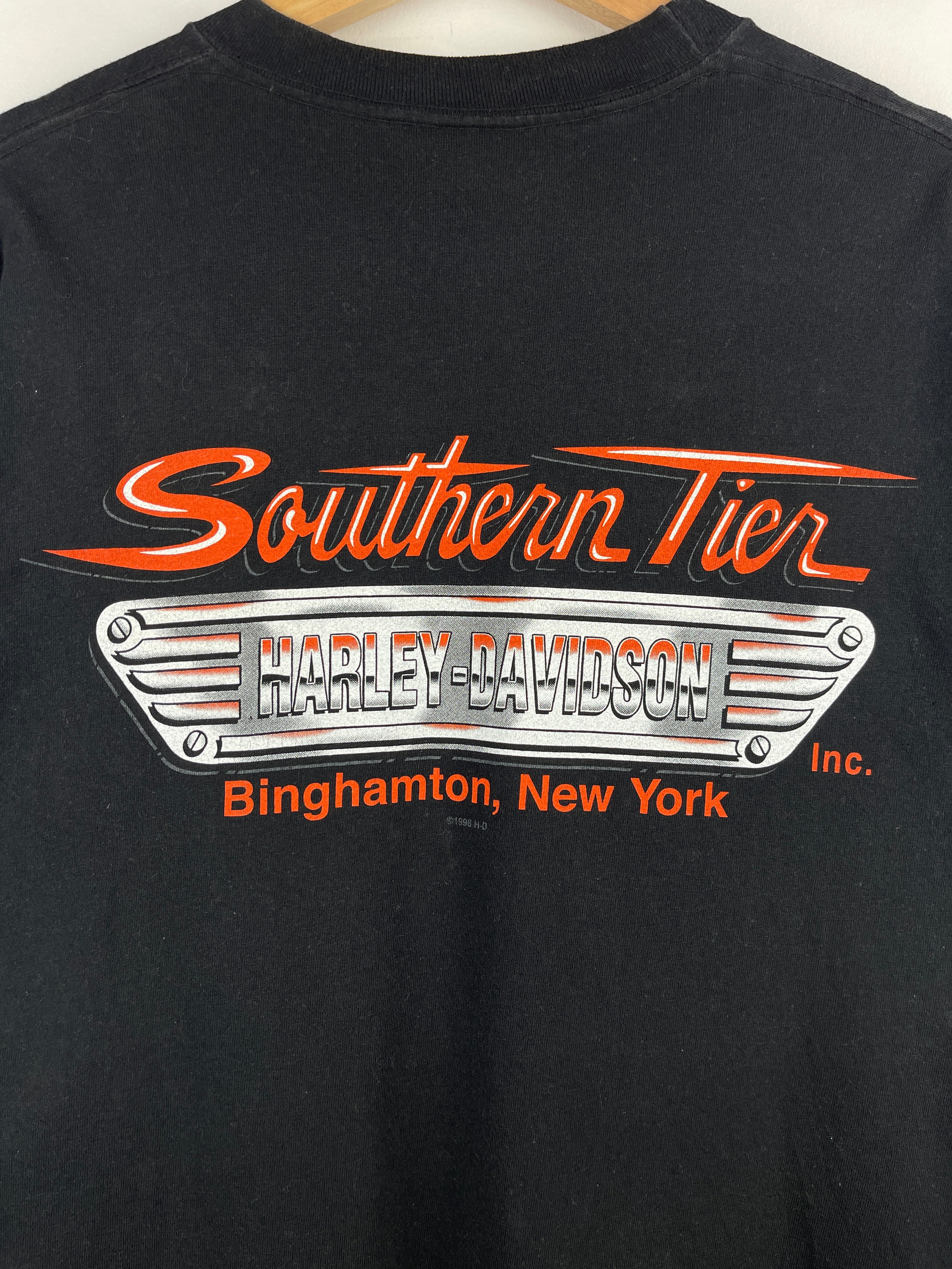Vintage Harley Davidson Life Begins New York Black Tee