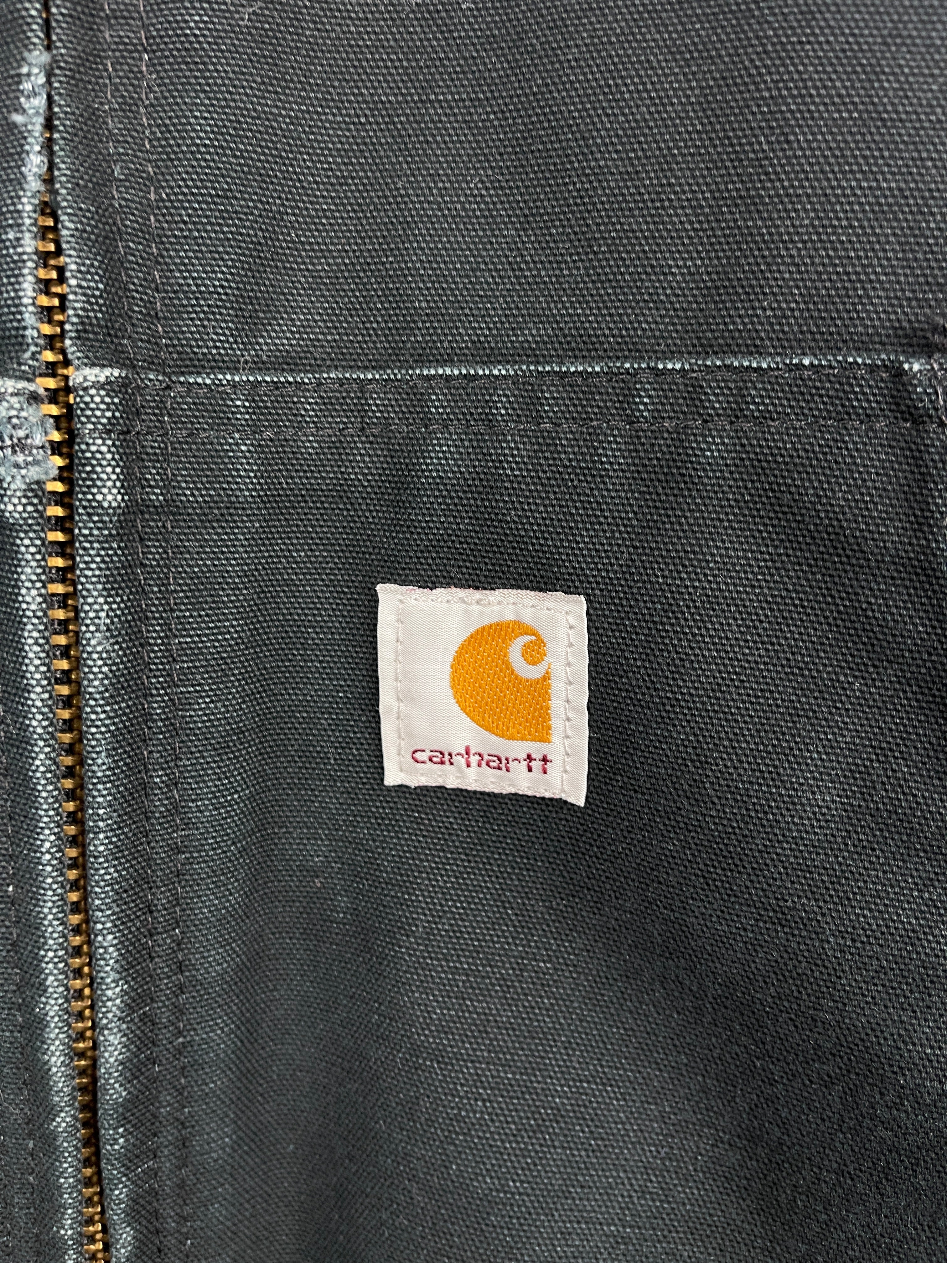 Vintage Carhartt Active Black Hooded Work Jacket J140 BLK