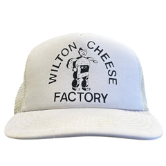 Vintage 90s Wilton Cheese Factory White Snapback Hat