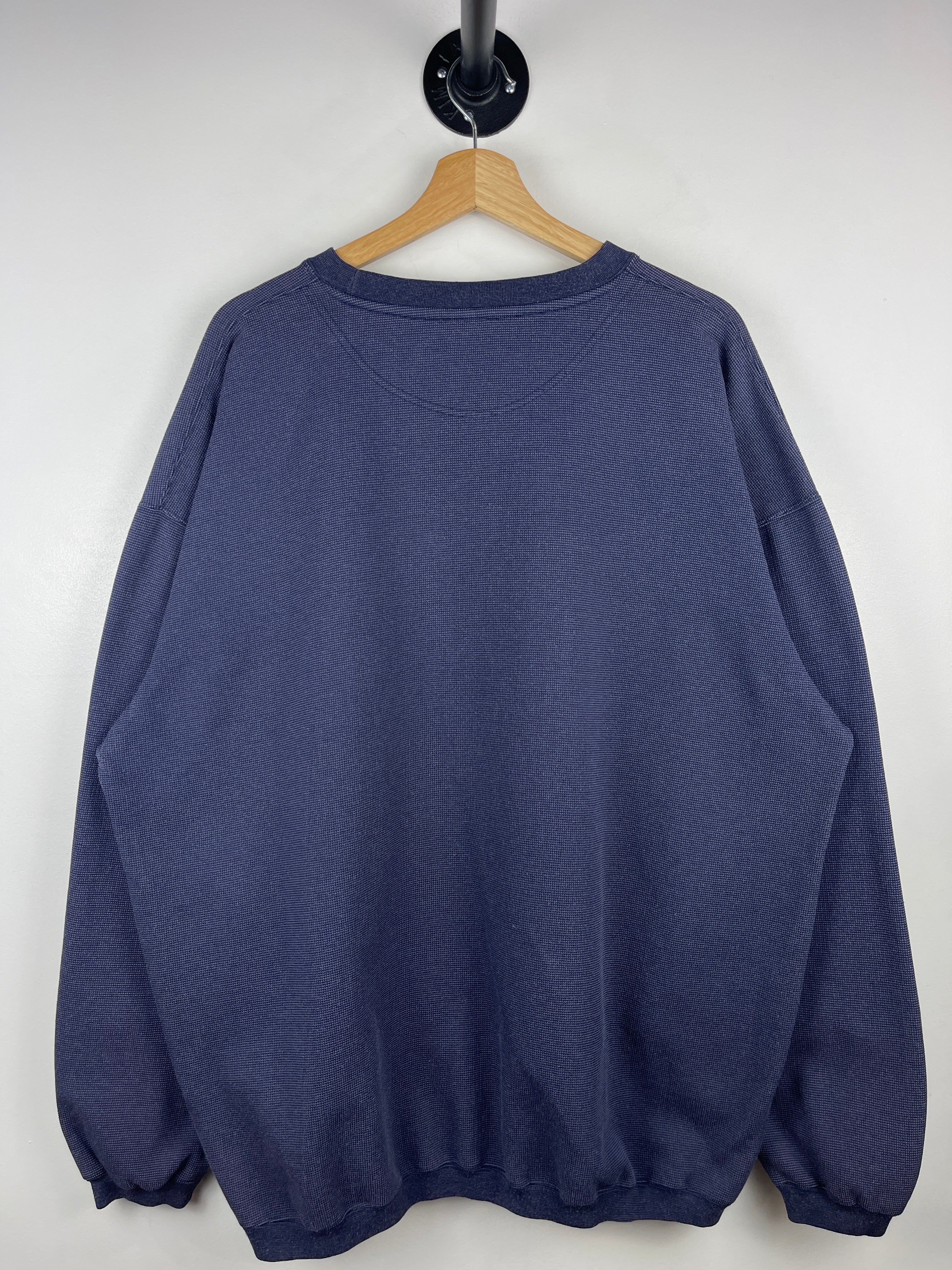 Vintage 90s West Virginia Mountaineers Embroidered Navy Crewneck
