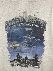 Vintage Harley Davidson Bellemont Arizona Thrashed Grey Pocket Tee
