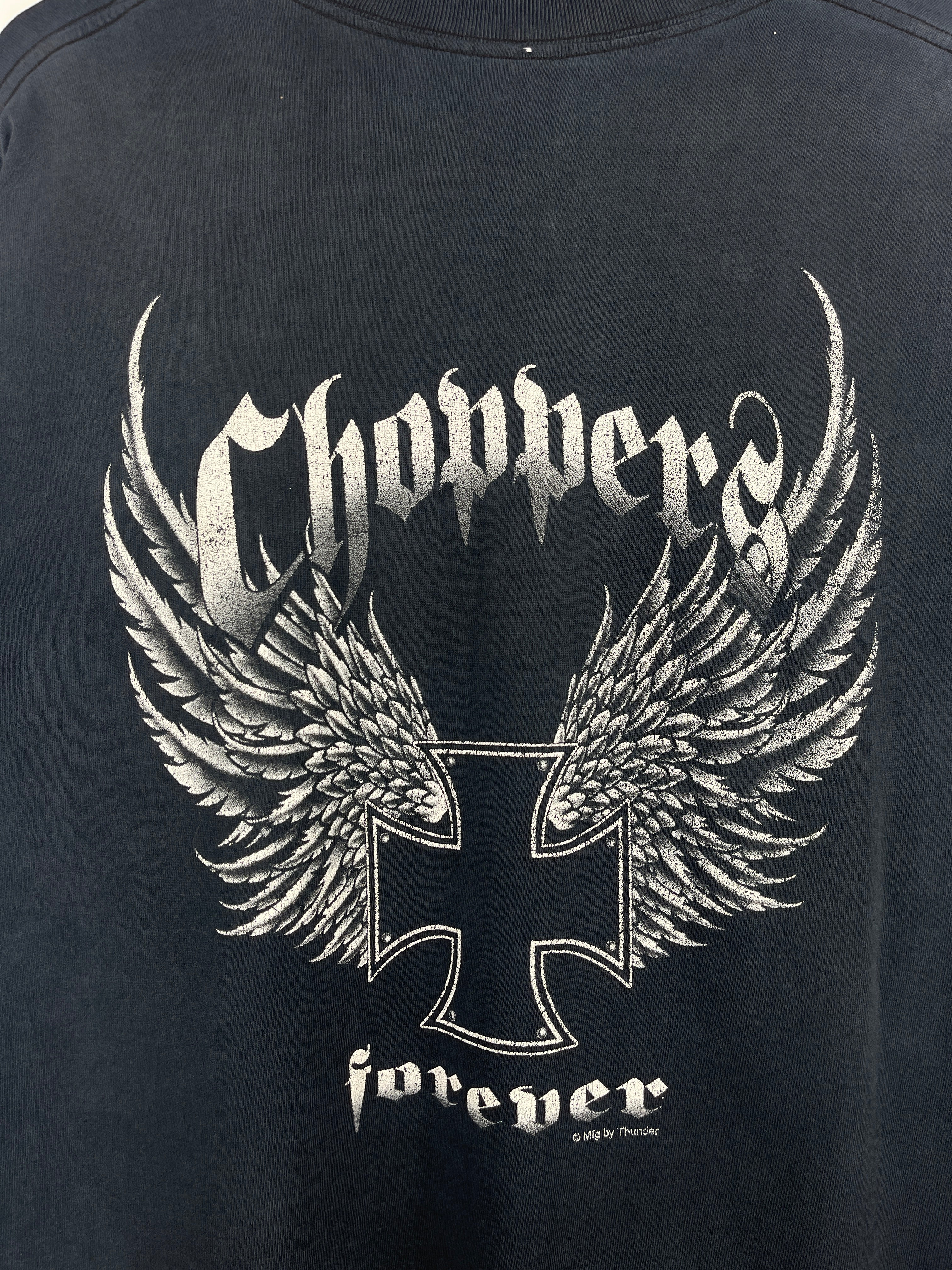 Vintage Choppers Forever Thrashed Black Tee