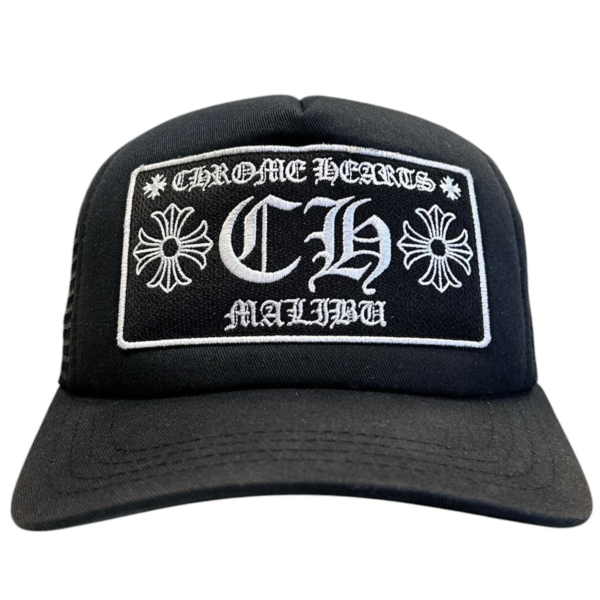 Chrome Hearts Malibu Black Trucker Hat