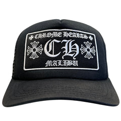 Chrome Hearts Malibu Black Trucker Hat