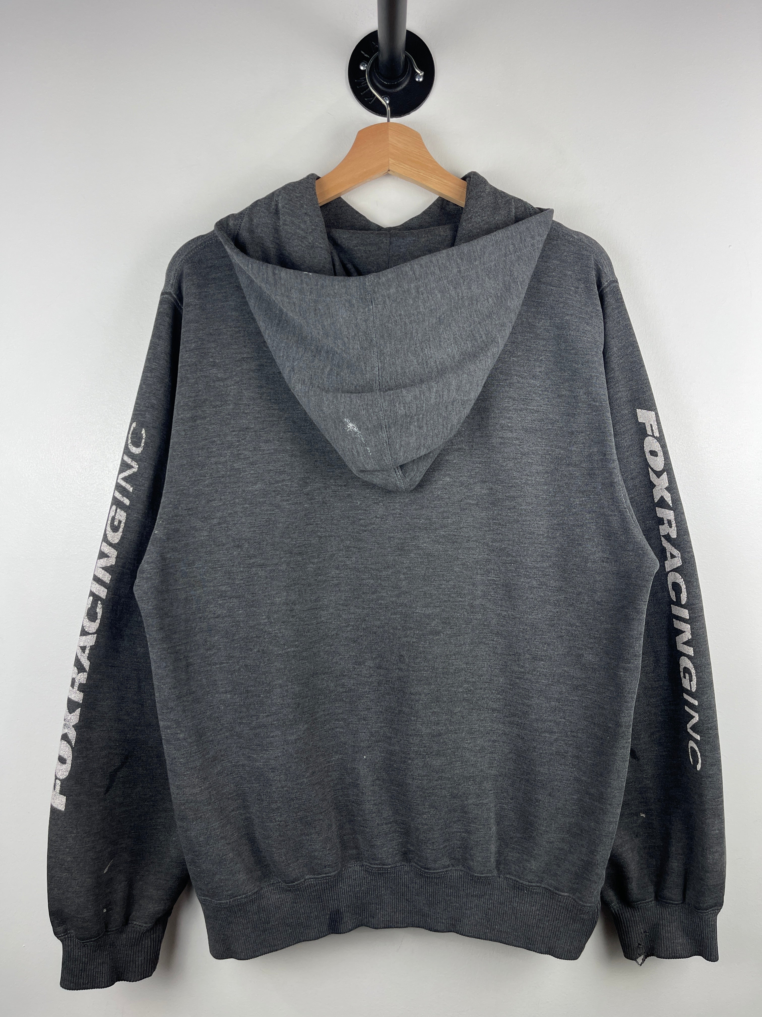 Vintage Fox Racing Faded Grey Hoodie
