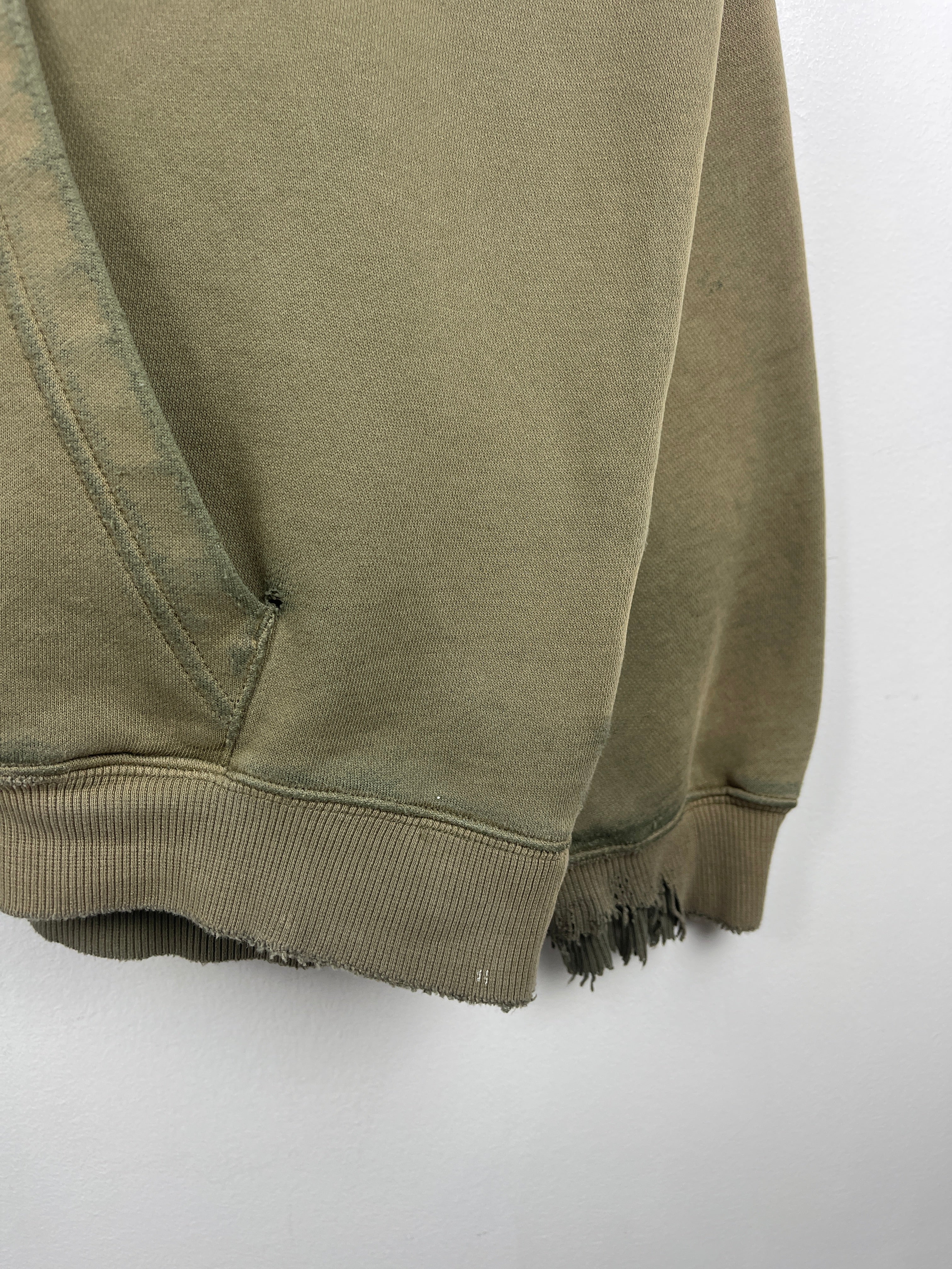 Vintage Adidas Embroidered Thrashed Green Hoodie