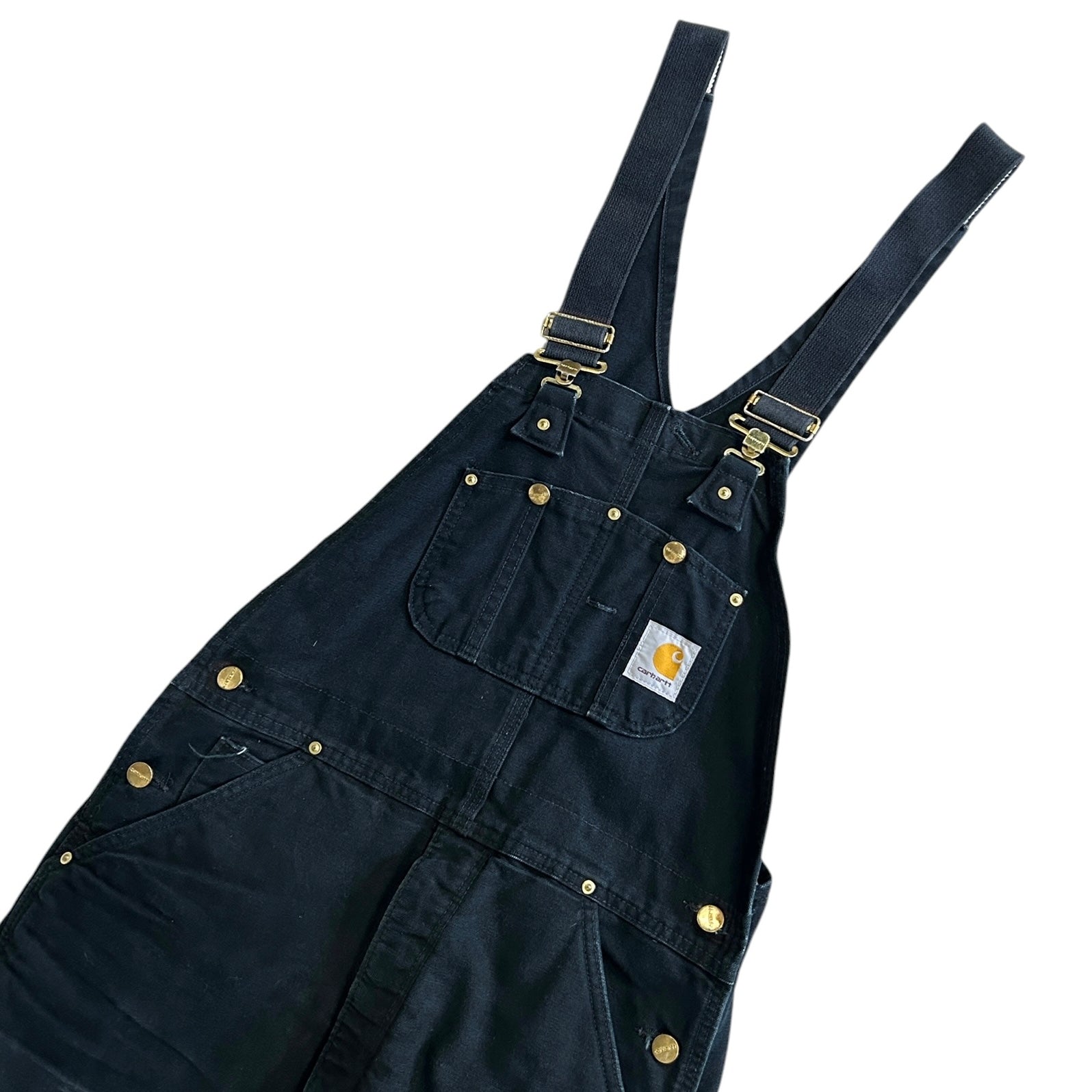 Vintage Carhartt Double Knee Black Insulated Overalls R02 BLK