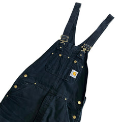 Vintage Carhartt Double Knee Black Insulated Overalls R02 BLK