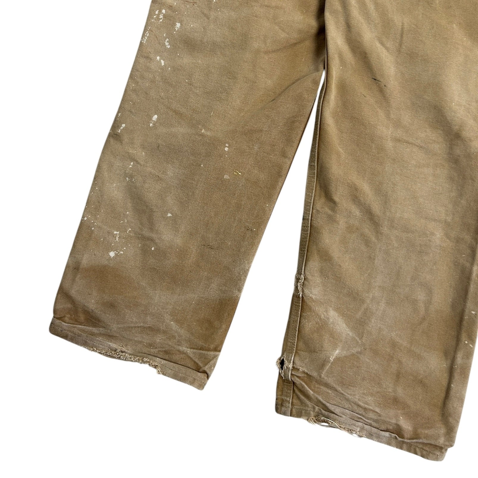 Vintage Carhartt Double Knee Light Brown Overalls R01 BRN