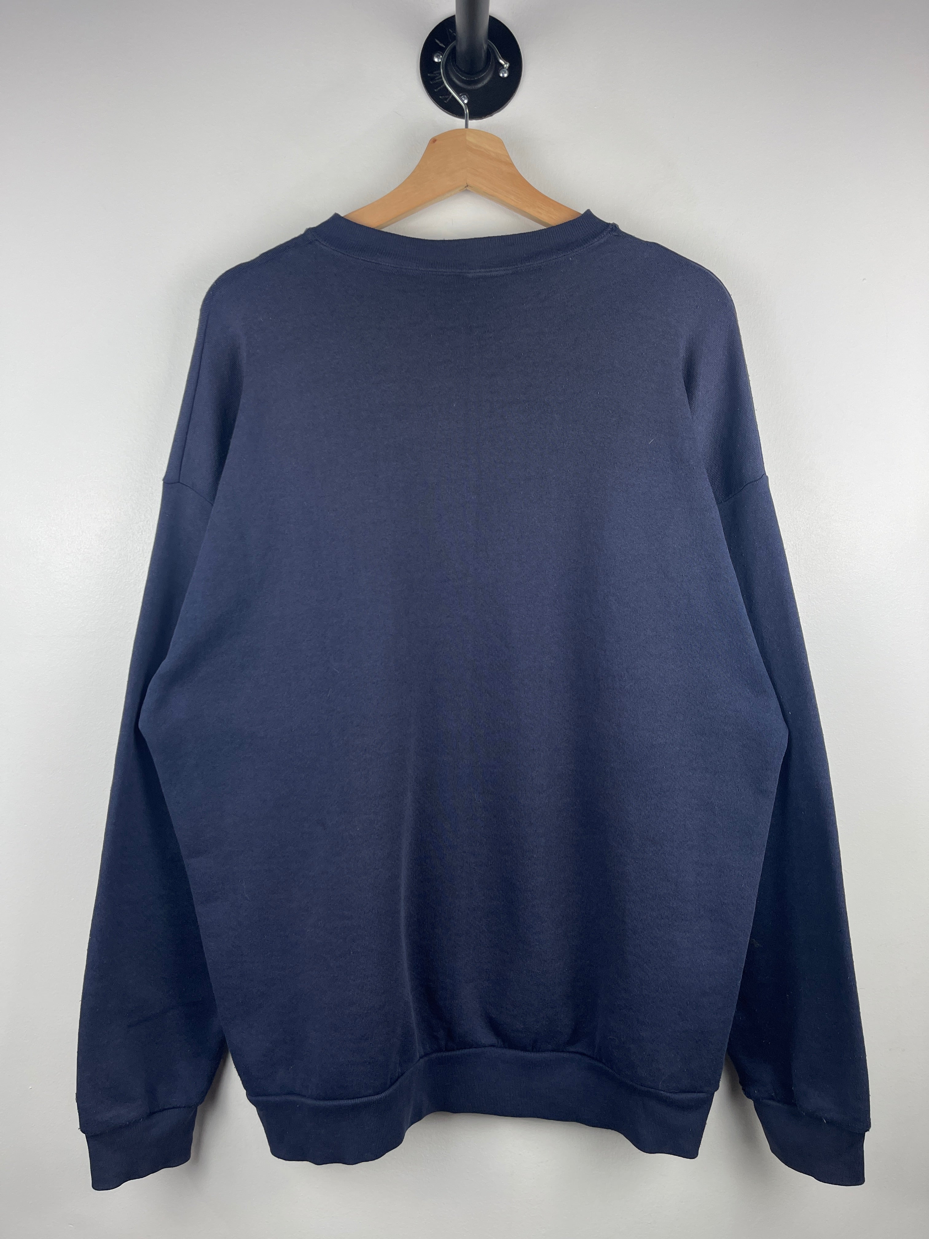 Vintage 90s Whitetail Deer Wilderness Faded Navy Crewneck