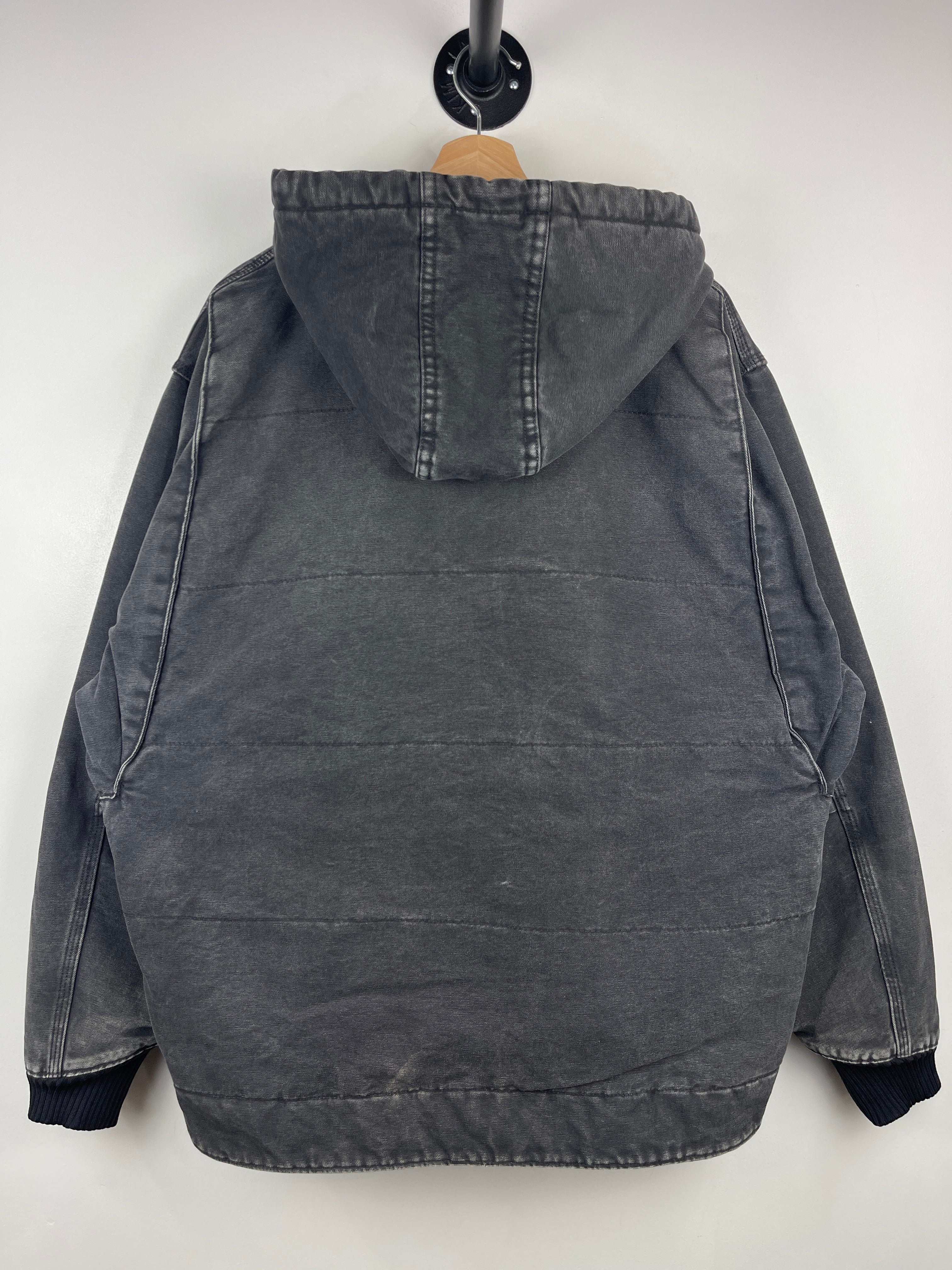Vintage Carhartt Chapman Faded Black Hooded Work Jacket