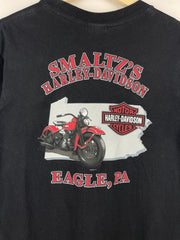 Vintage Harley Davidson Uncle Sam Land Of The Free Pennsylvania Black Tee