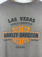 Vintage Harley Davidson Las Vegas Nevada Grey Pocket Tee