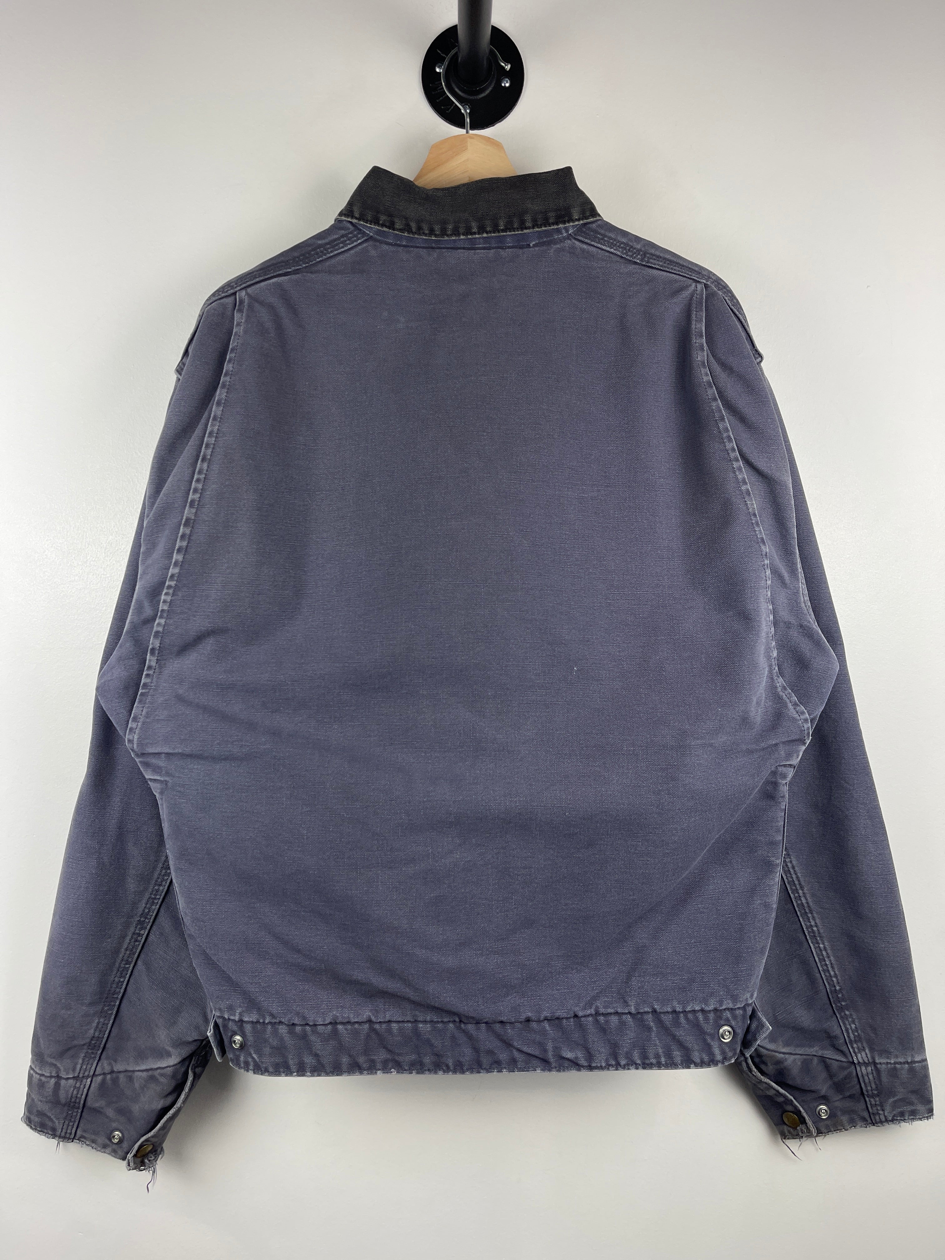 Vintage Carhartt Detroit Blanket Lined Petrol Blue Work Jacket J64 PTL