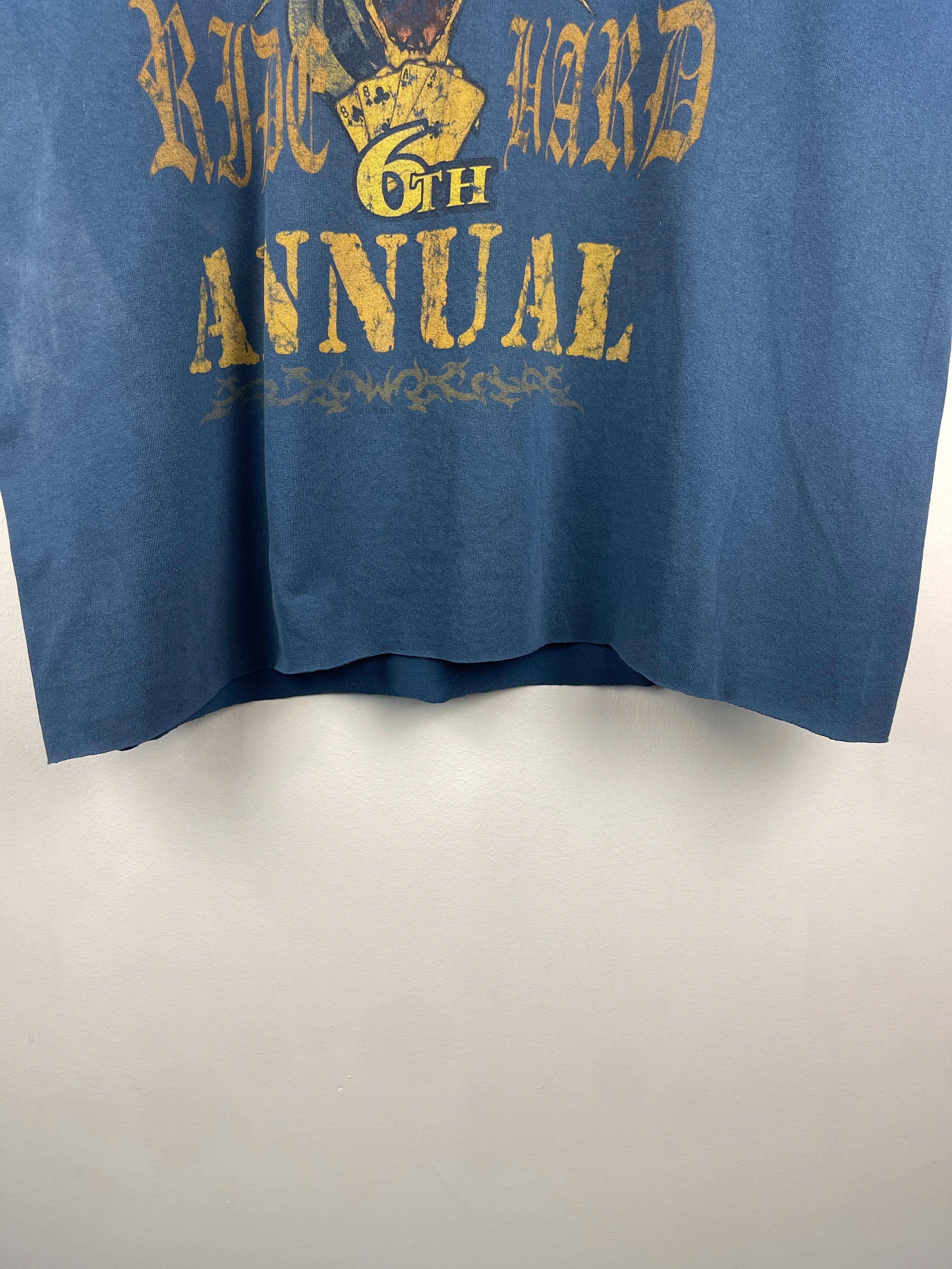 Vintage Harley Davidson Rebels Rally Slidell Louisiana Blue Tee