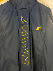 Vintage 90s Starter US Navy Rams Navy & Yellow Insulated Jacket