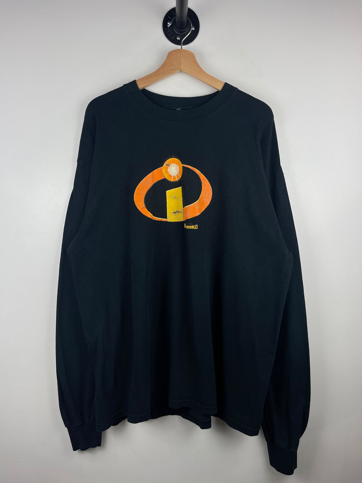 Vintage Disney The Incredibles Movie Promo Black Long Sleeve