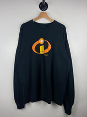 Vintage Disney The Incredibles Movie Promo Black Long Sleeve