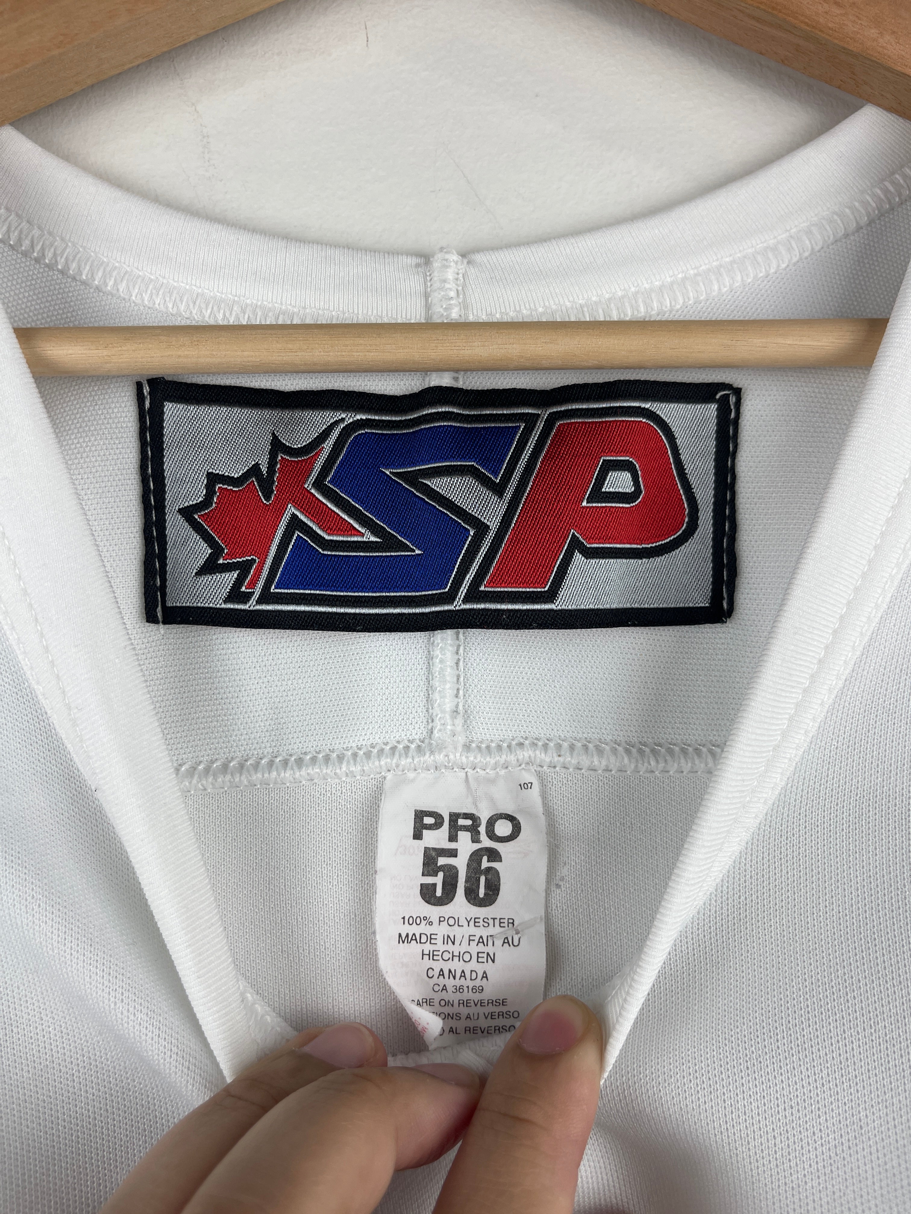 Vintage ECHL SP Wheeling Nailers White Pro Hockey Jersey