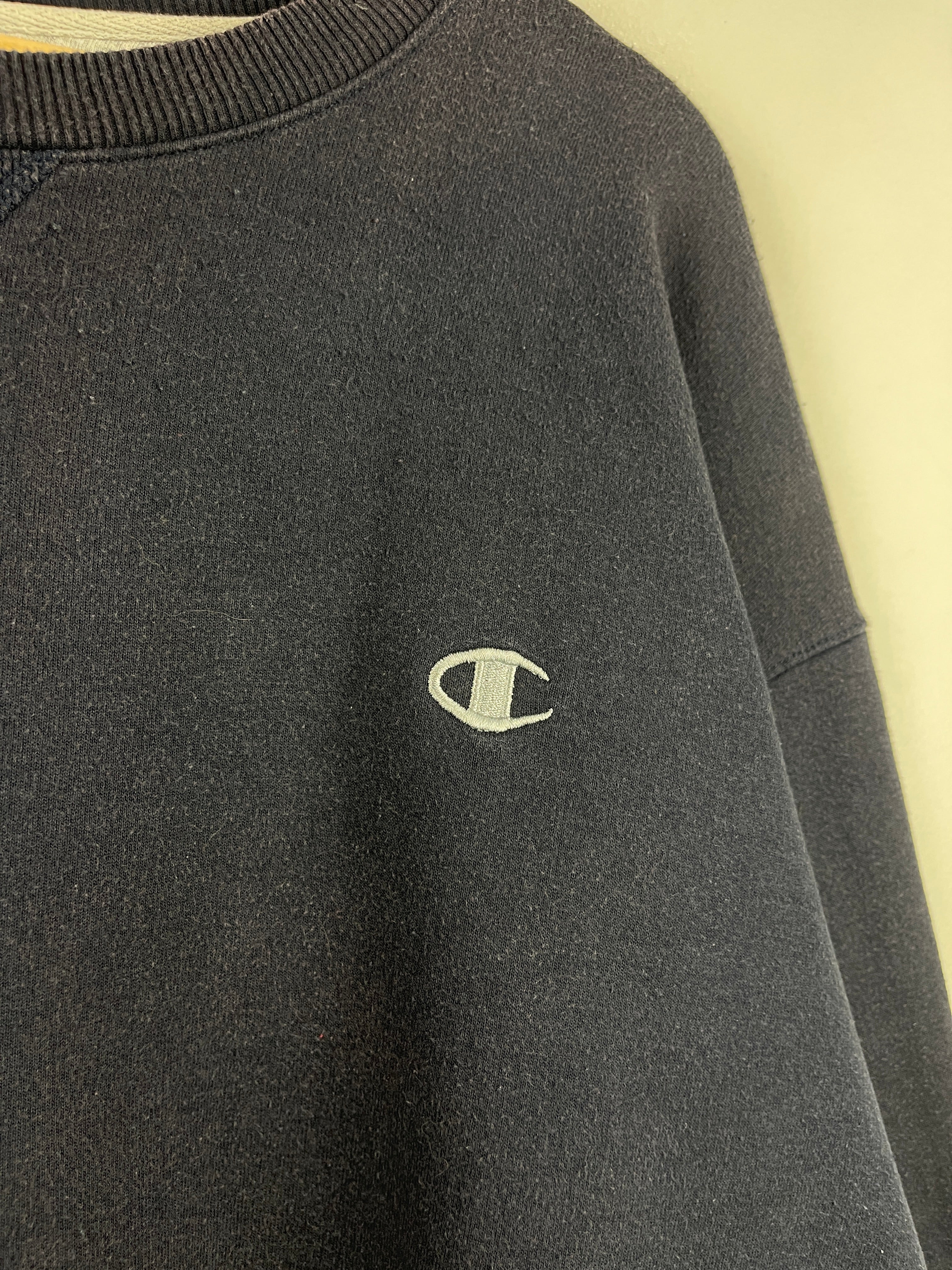 Vintage Champion Embroidered Navy Crewneck
