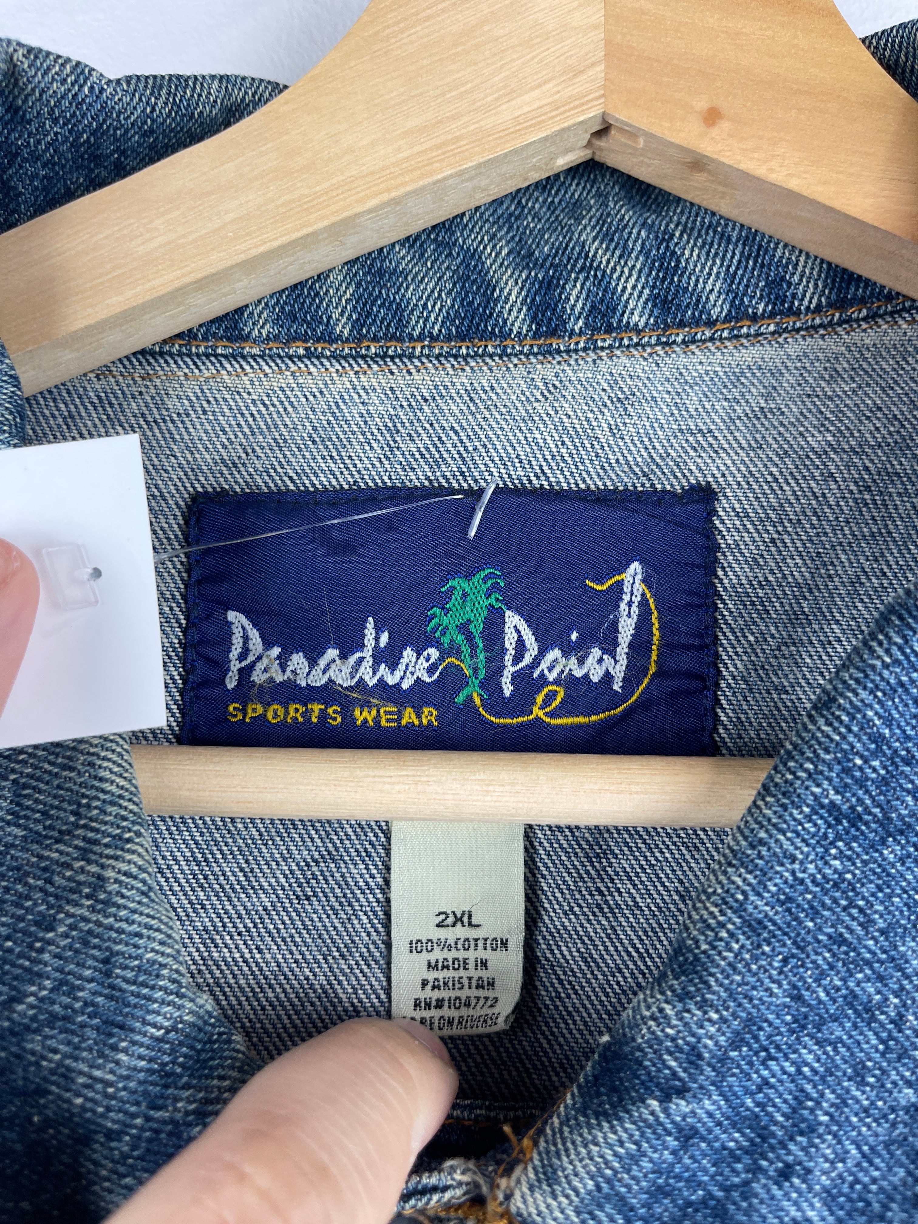 Vintage Bike Week Daytona Beach Embroidered Blue Denim Jacket