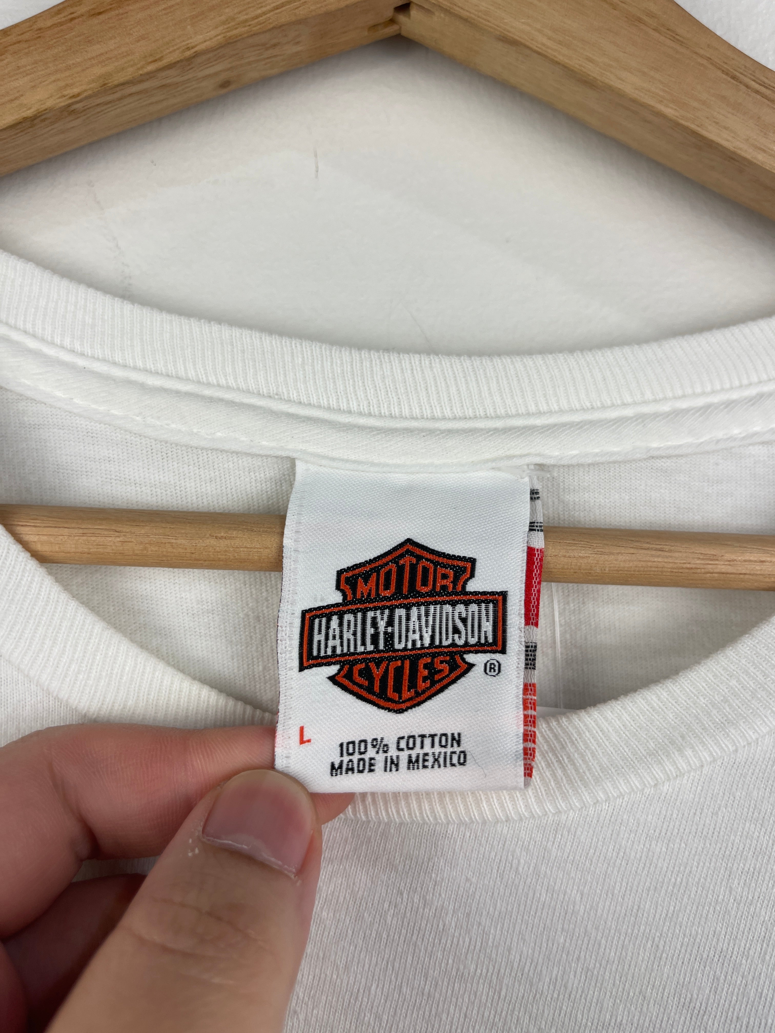 Vintage Harley Davidson Niagara Falls Canada White Tee