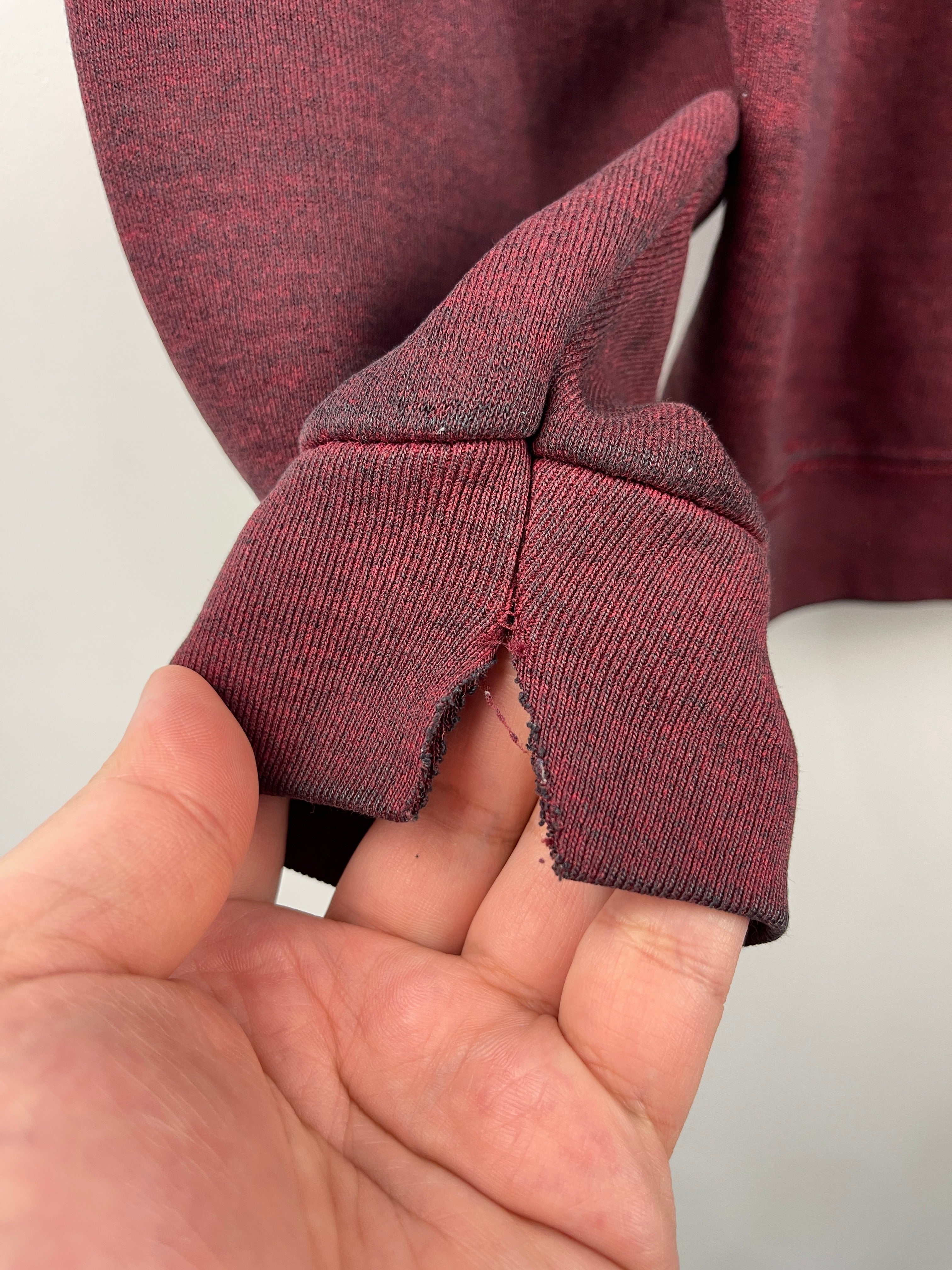 Vintage 90s Wilson Blank Faded Burgundy Crewneck