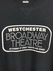 Vintage 90s Russell Athletic Westchester Broadway Theatre Black Crewneck