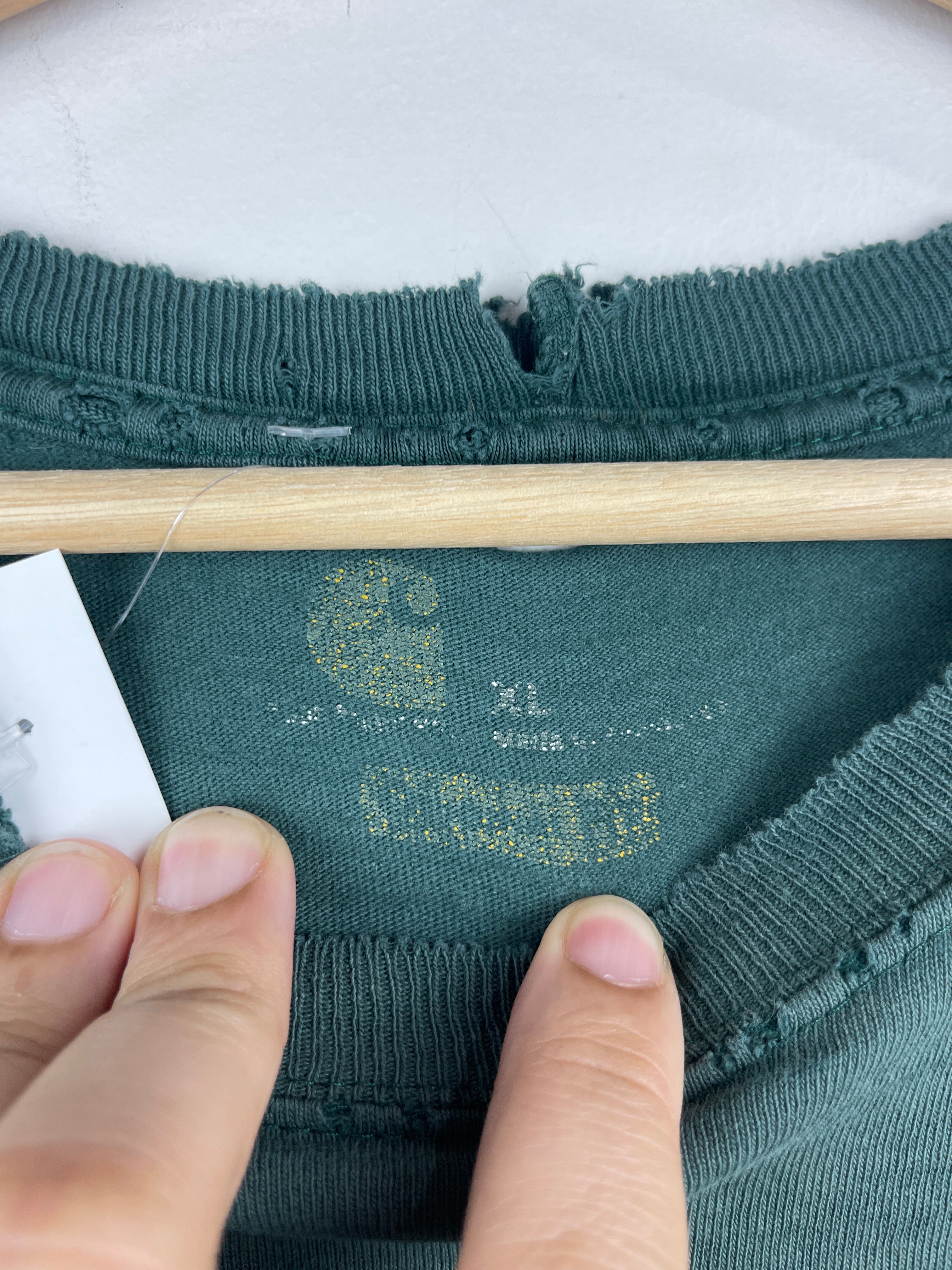 Vintage Carhartt Thrashed Green Pocket Tee