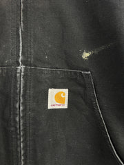 Vintage Carhartt Active Thermal Lined Black Hooded Work Jacket J131 BLK