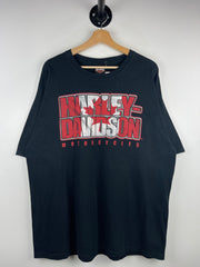 Vintage Harley Davidson Calgary Alberta Canada Black Tee