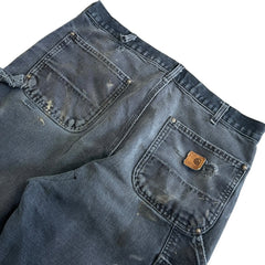 Vintage Carhartt Double Knee Thrashed Faded Black Work Pants