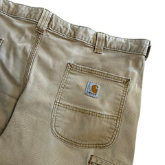 Vintage Carhartt Relaxed Fit Faded Light Brown Work Shorts