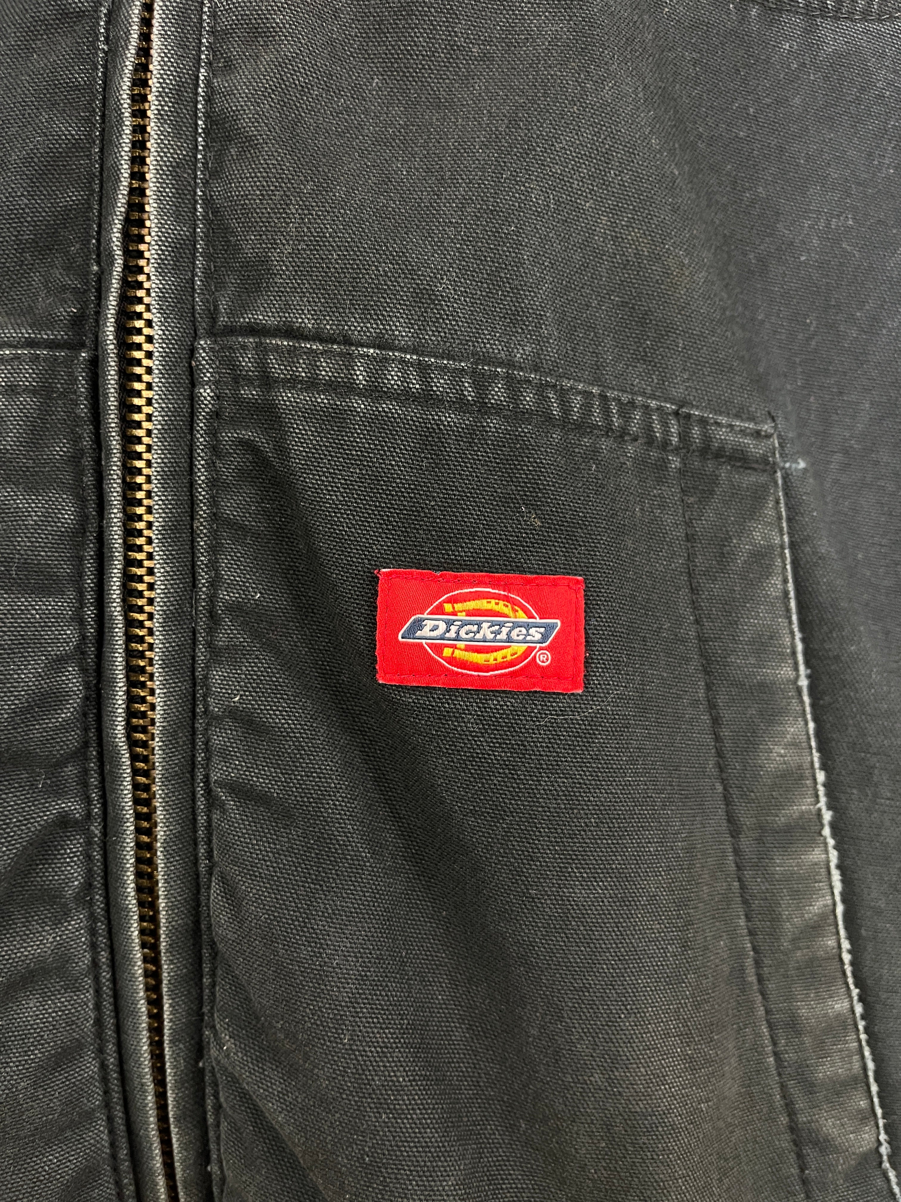 Vintage Dickies Sherpa Lined Black Hooded Work Jacket