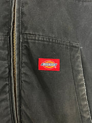 Vintage Dickies Sherpa Lined Black Hooded Work Jacket
