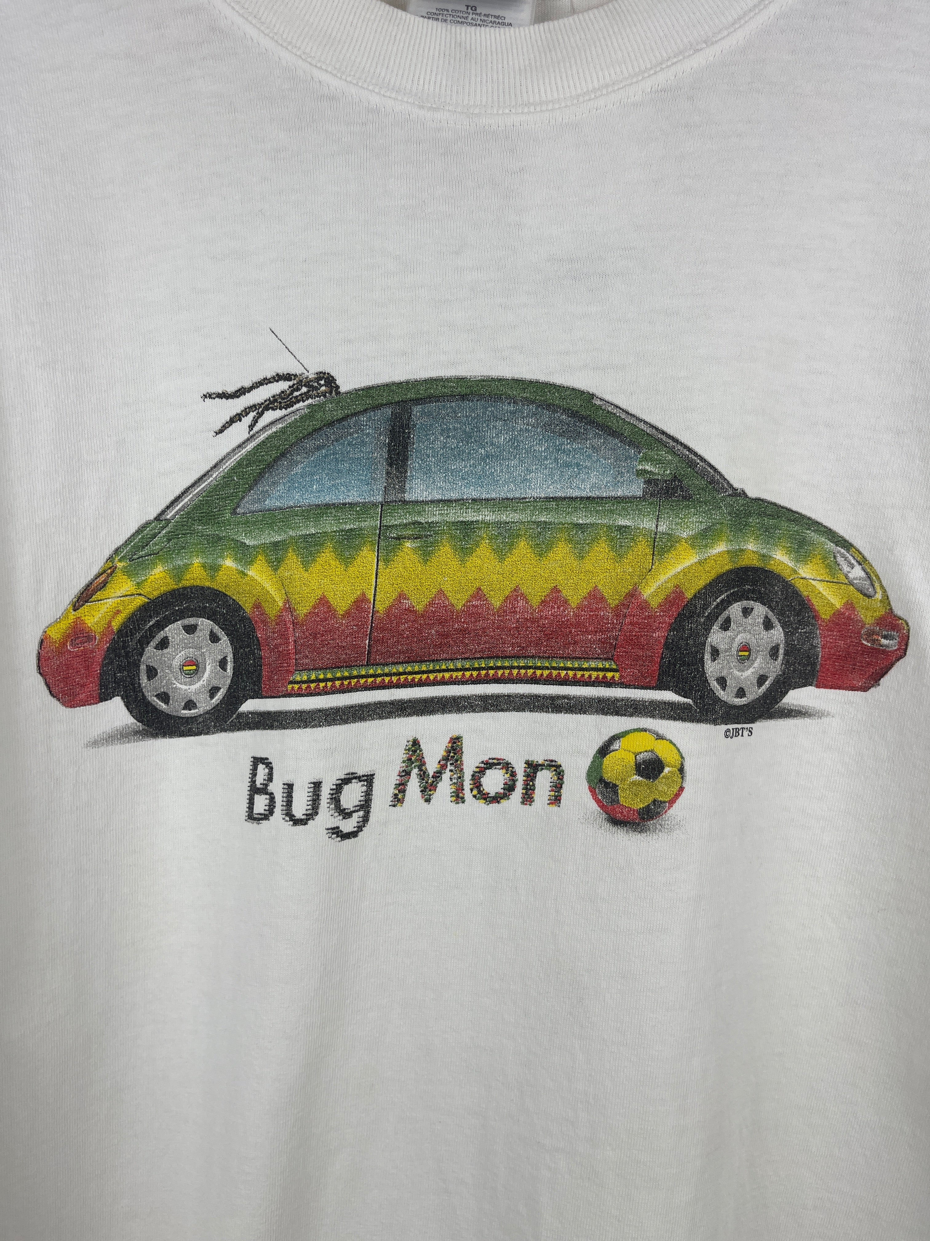 Vintage 90s Volkswagen Beatle Bug Mon Jamaica White Tee