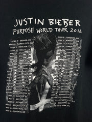 Vintage Justin Bieber Purpose Tour Black Tee