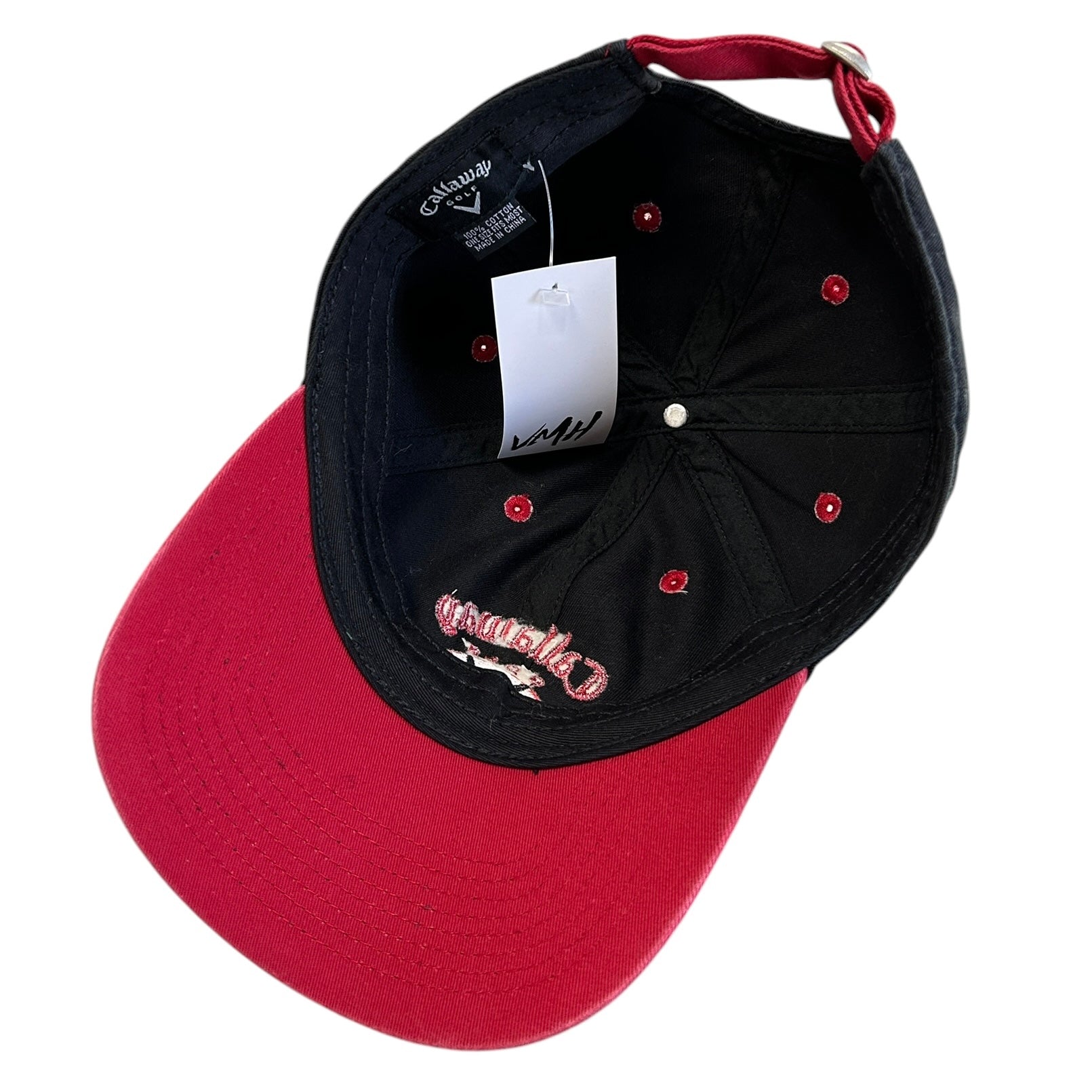 Vintage Callaway Golf Black & Red Strapback Hat