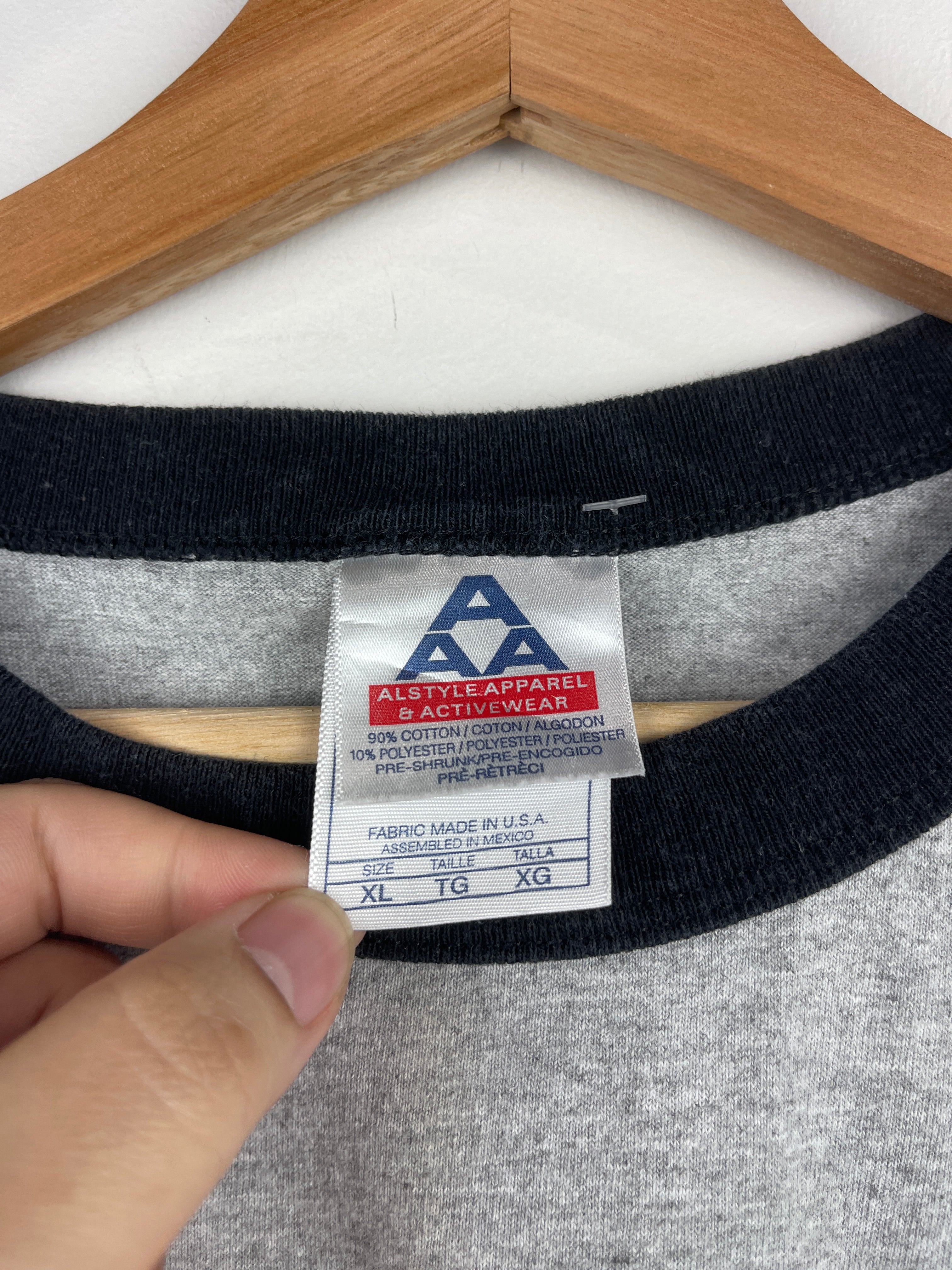 Vintage Chevrolet Nova SS One Bad 69 Grey Ringer Tee