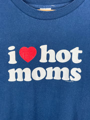 Vintage I Heart Hot Moms Comedy Navy Tee