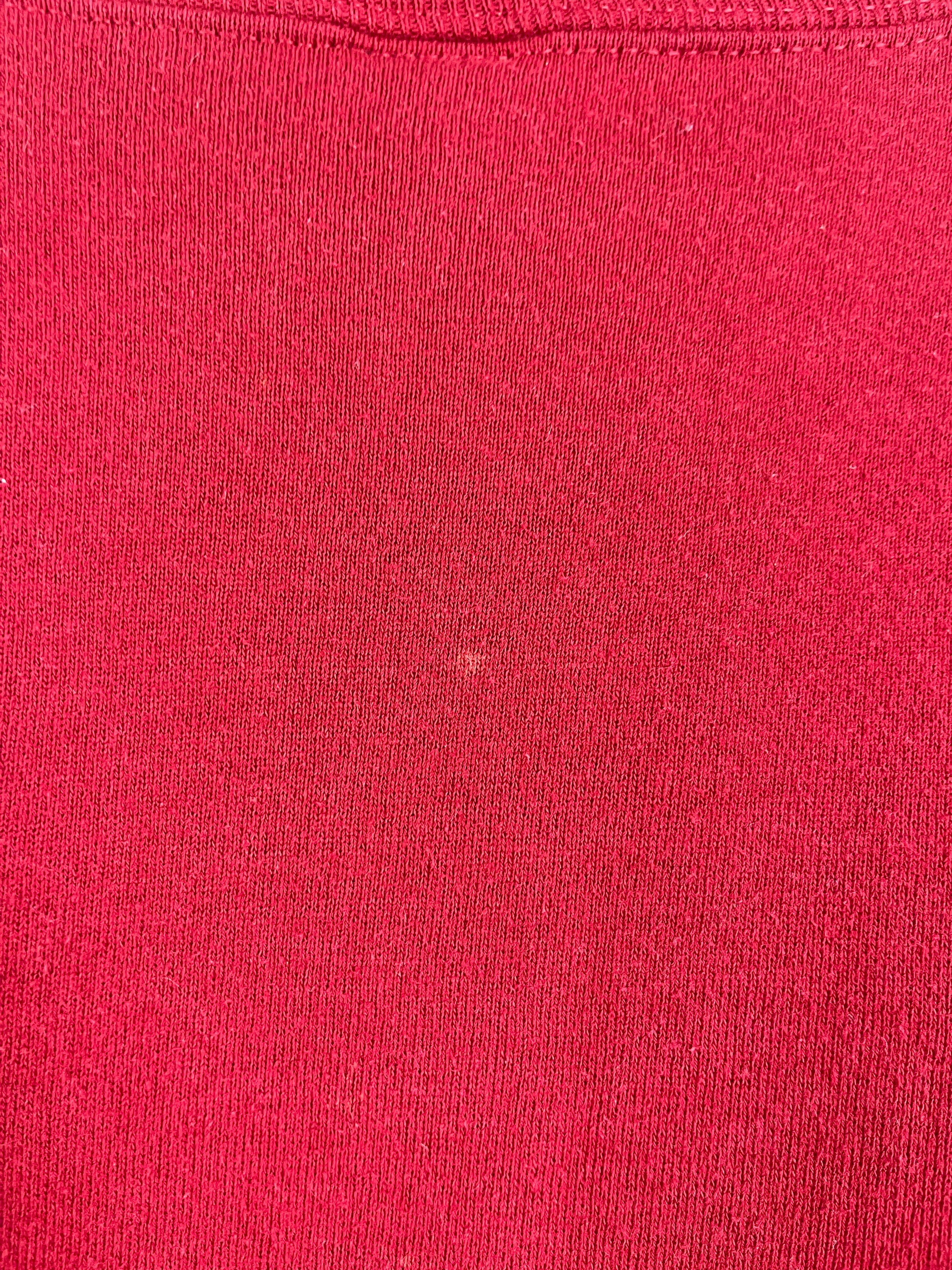 Vintage 90s Russell Athletic Spellout Embroidered Red Crewneck