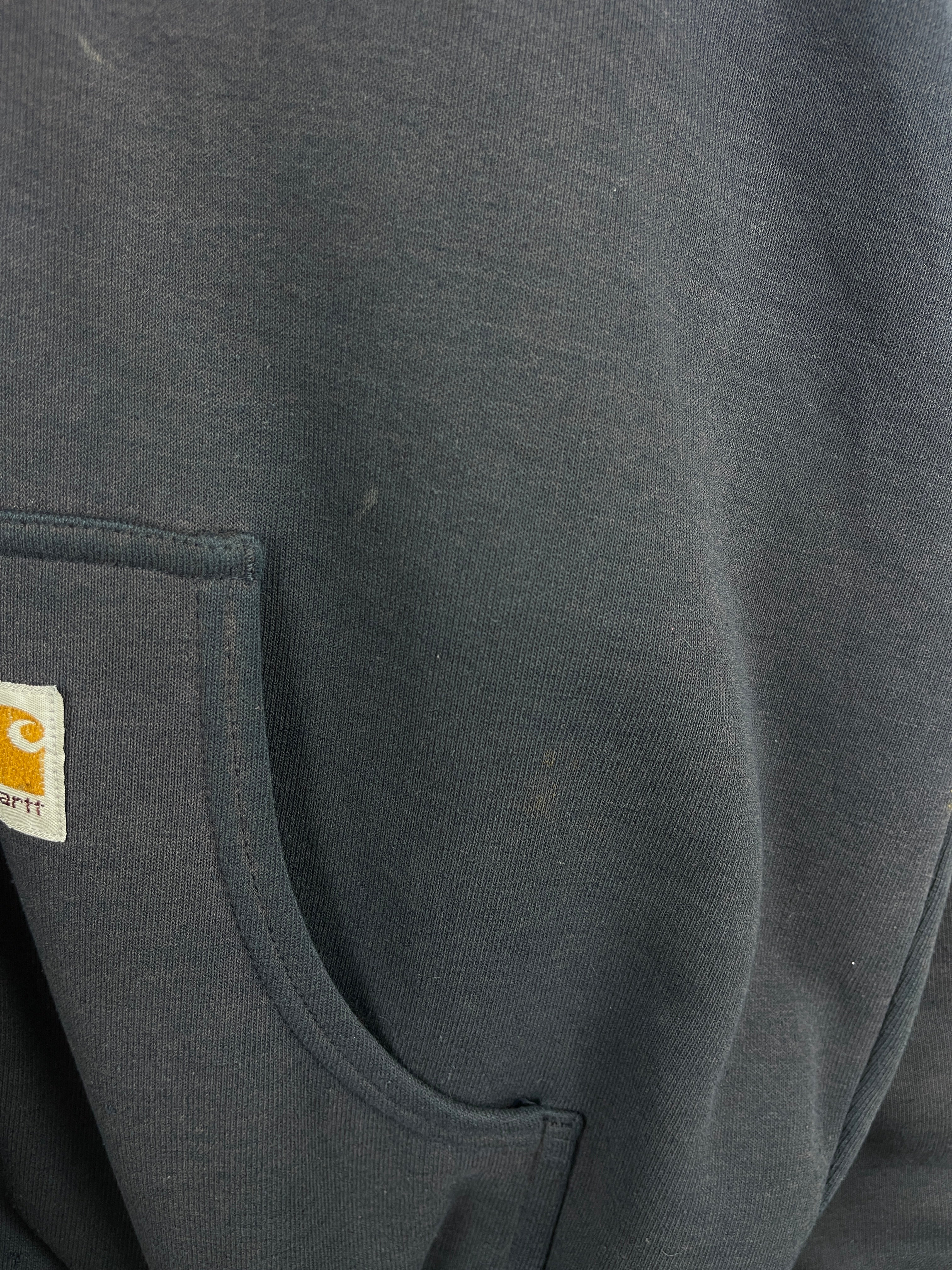 Vintage Carhartt Thermal Lined Faded Navy Zip Up Hoodie