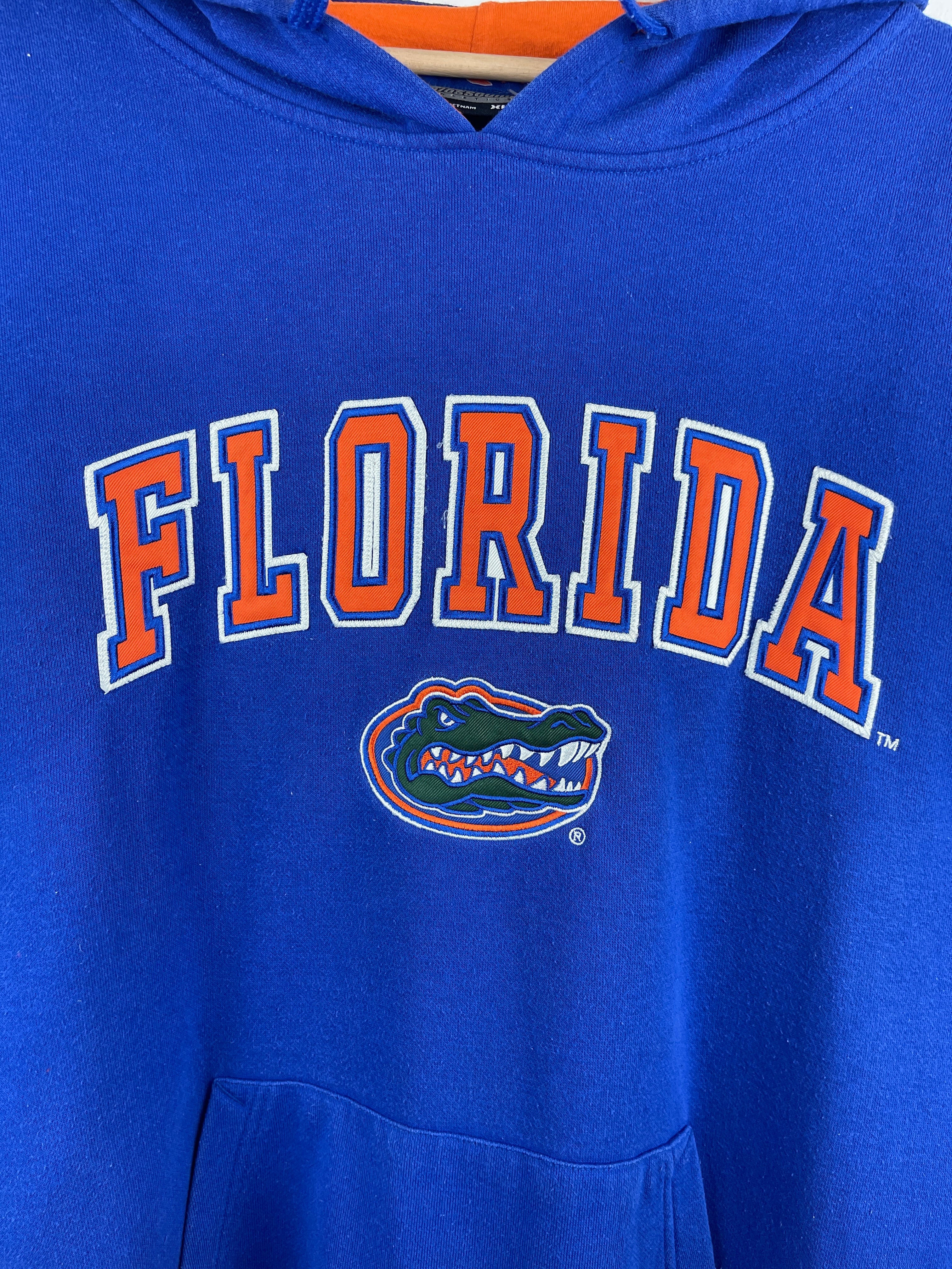 Vintage Florida Gators Embroidered Blue Hoodie