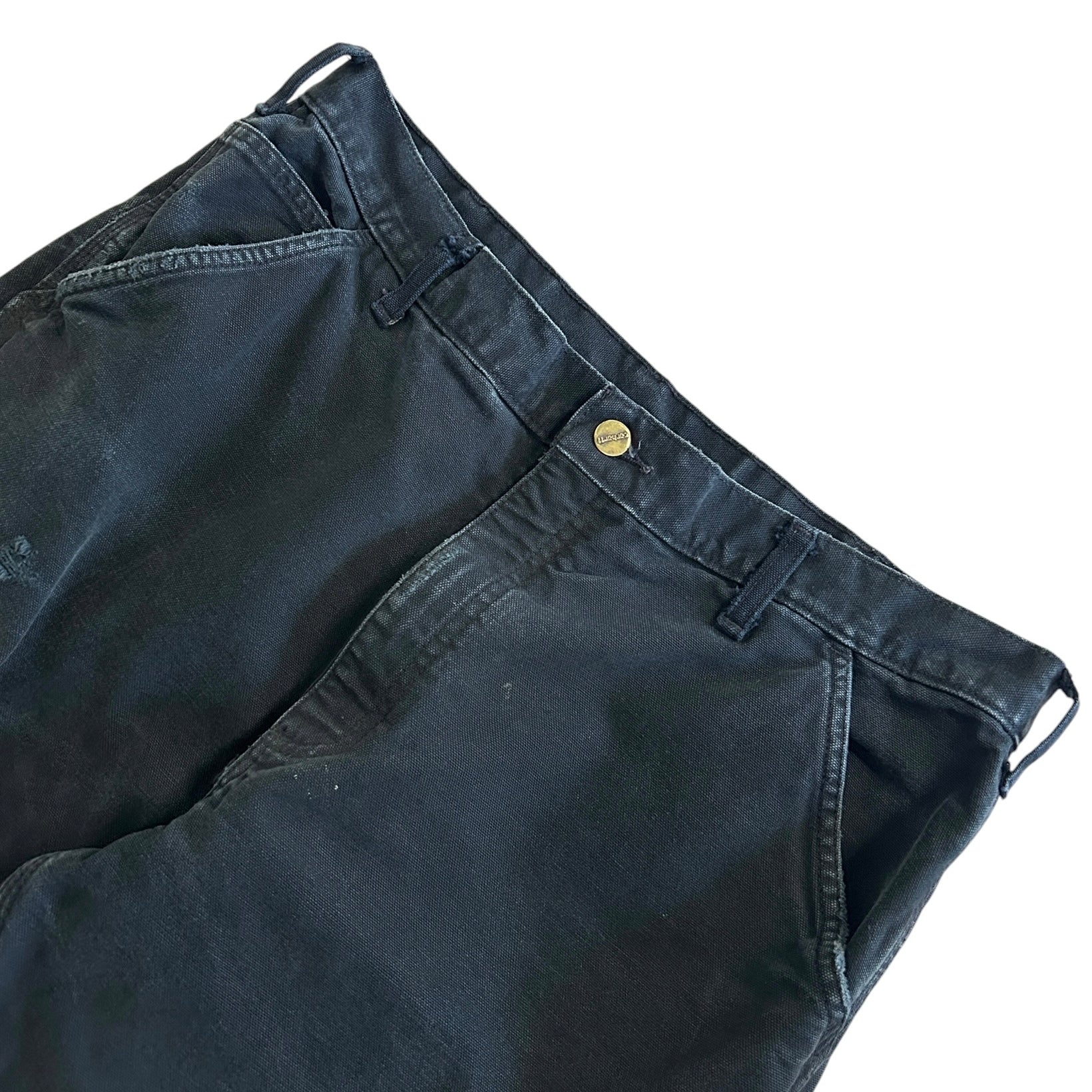 Vintage Carhartt Blanket Lined Thrashed Black Work Pants