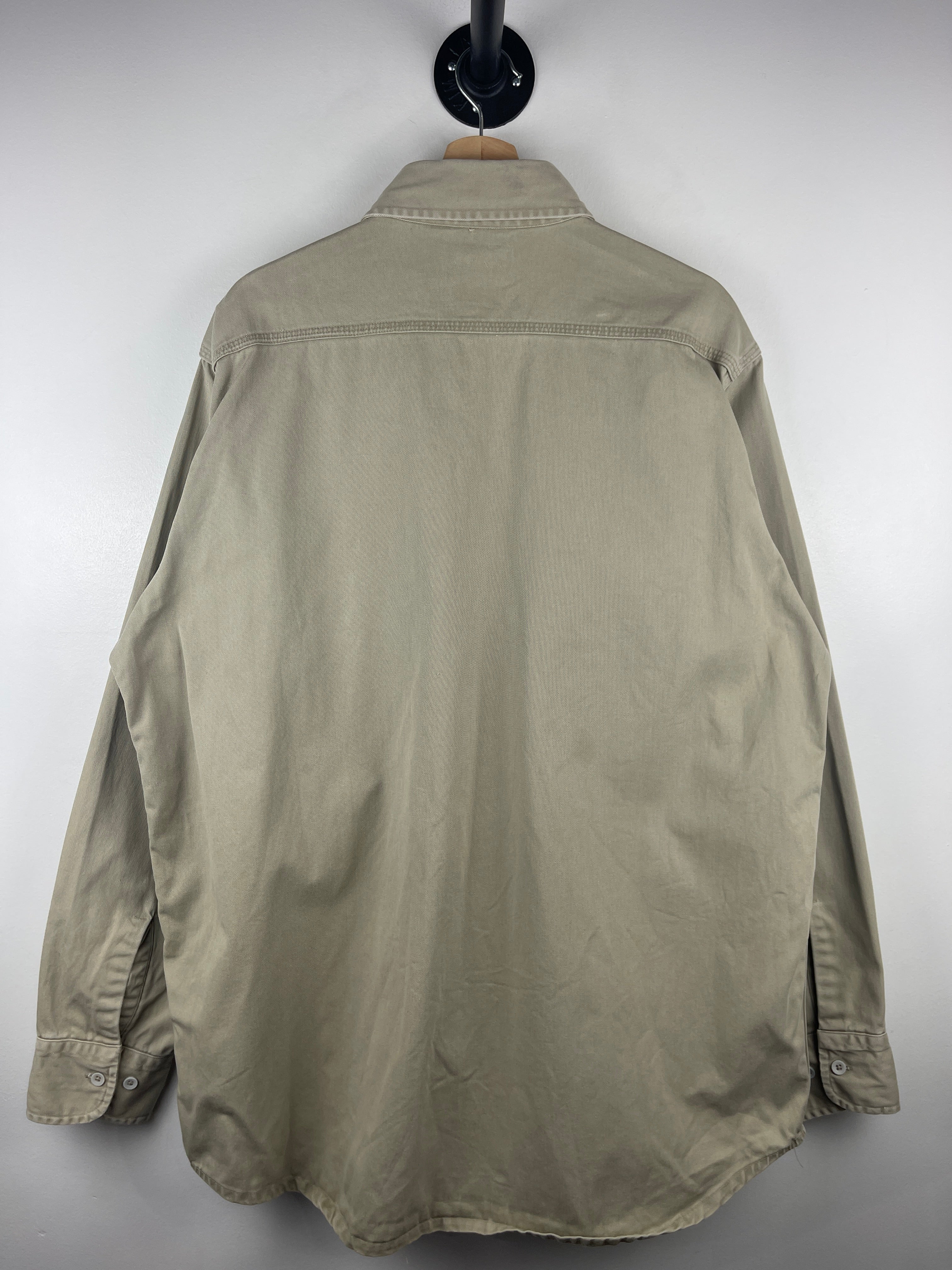 Vintage Carhartt Beige Long Sleeve Button Up Shirt
