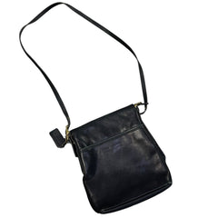 Vintage 90s Coach Legacy Monterey Flap Black Leather Crossbody Bag