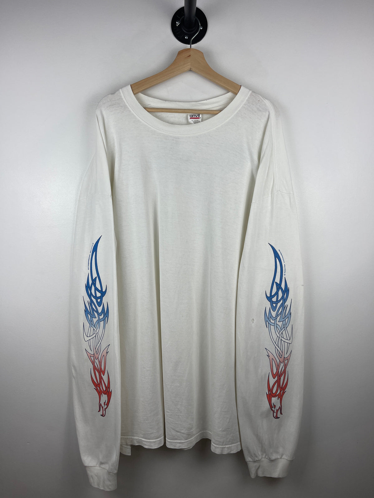 Vintage Eagle Celtic Tribal Motorcycle White Long Sleeve