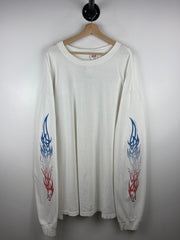Vintage Eagle Celtic Tribal Motorcycle White Long Sleeve