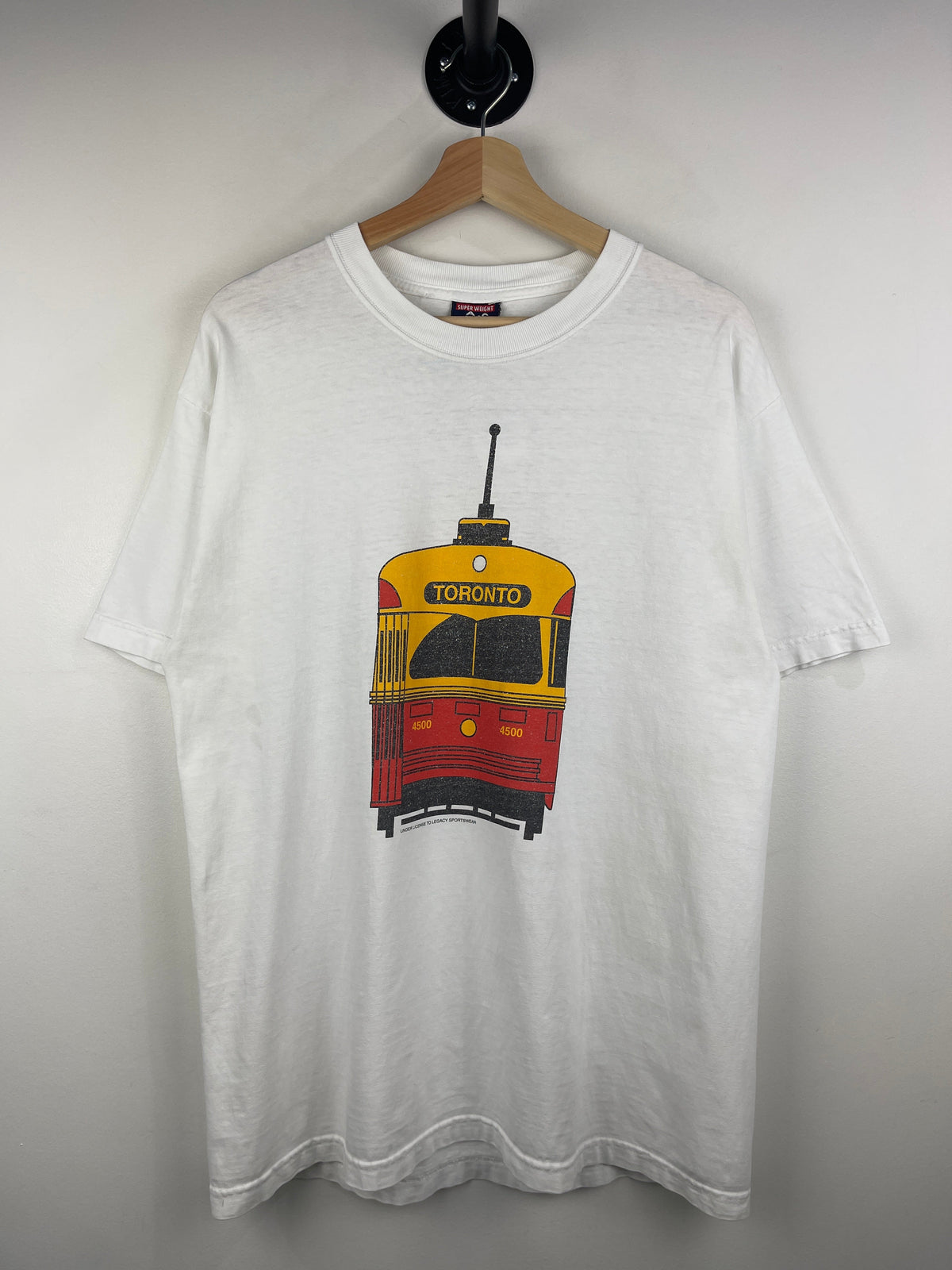 Vintage 90s Toronto Train TTC White Tee